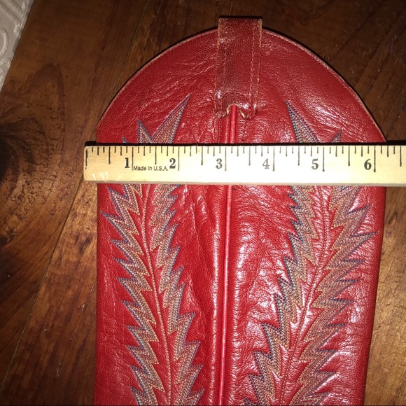 LARRY MAHAN VINTAGE 80s Tall Leather Cowboy Boots - Picture 15 of 16